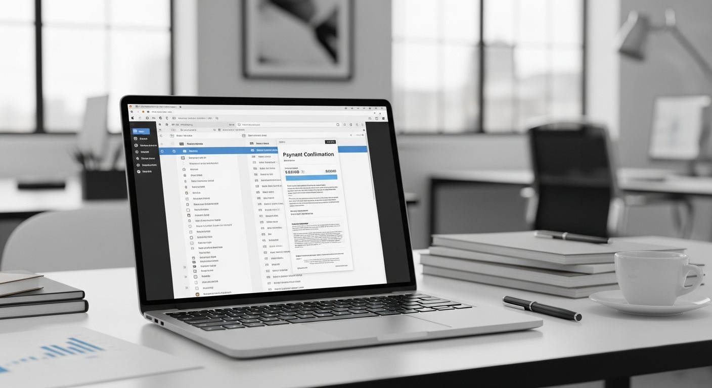 Email payment confirmation receipt