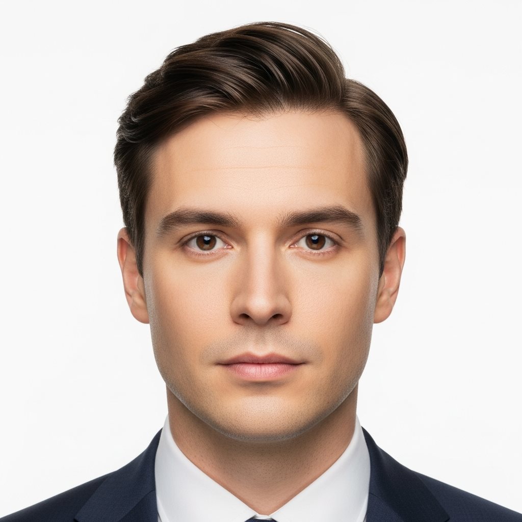 Correct passport photo example for Oman eVisa